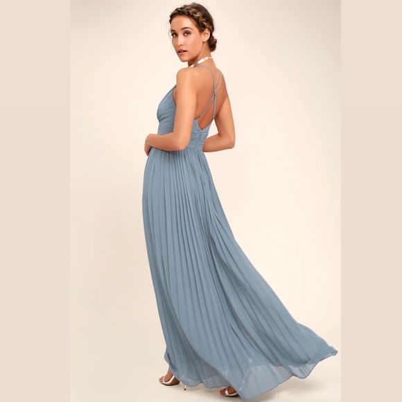 Depths of My Love Dusty Blue Maxi Dress - Picture 3 of 5